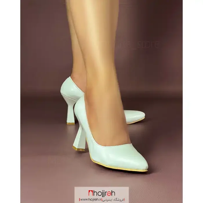 خرید و قیمت کفش مجلسی لودشکا ساده پاشنه درختی ۷ سانت سفید کد MH1035 از حجره