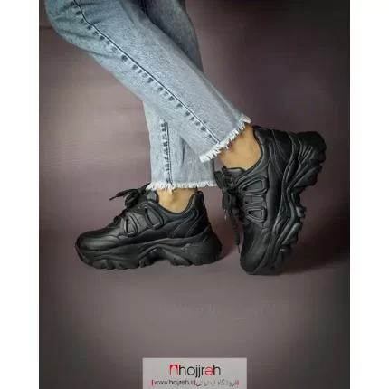 قیمت و خرید کتانی لژدار بندی دخترانه مشکی کد MH1042 از حجره