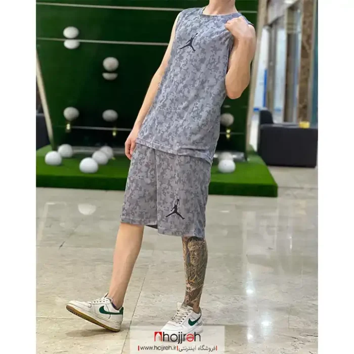 قیمت و خرید تاپ شلوارک جردن طوسی کد VM1711 از حجره
