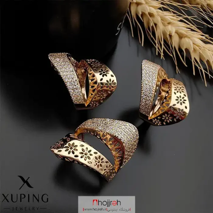 خرید و قیمت انگشتر طرح طلا برند ژوپینگ XUPING آبکاری طلا کد D777 از حجره