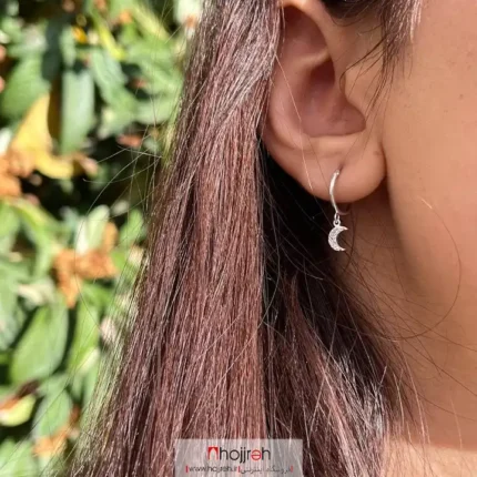قیمت و خرید گوشواره نقره ۹۲۵ عیار ایتالیایی مدل سلنه GL13 از حجره